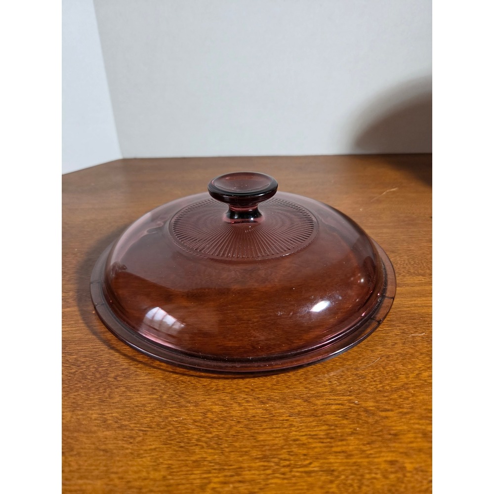 Cranberry UV glow Corning Vision 2.5 L Replacement Lid 16 Pyrex V 2.5 C 8.5"